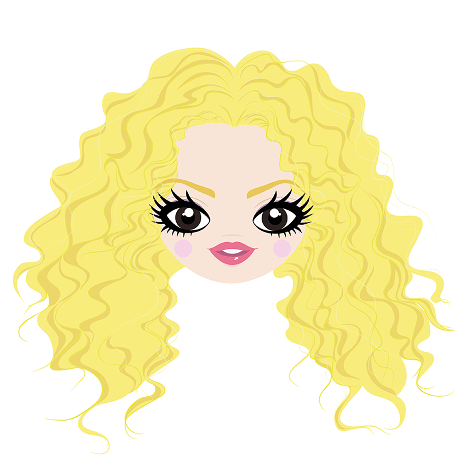 Shakira comic style: The songstress many hair styles in cute illustration