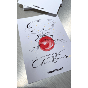 Live-Karten-Illustration / Lettering / Verzierung In-Store-Event Montblanc Düsseldorf