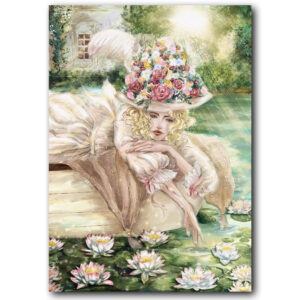 Postkarte mit Illustration "Marie" mit Königin Marie Antoinette.