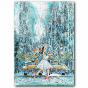 Illustration "A RAINY DAY IN NEW YORK" Poster