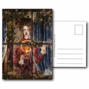 Illustration von einer Frau am Fenster