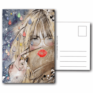 Postkartenmotiv "Trench Kiss"